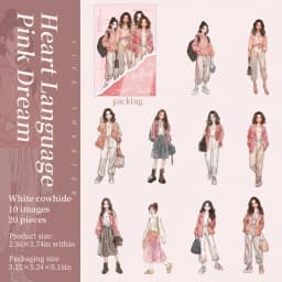 20pcs Daily Necessities Clothing People Life Decoration Stickers Theater Casual Collage European Primer 133*80mm