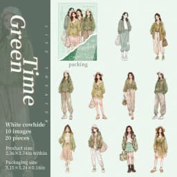 20pcs Daily Necessities Clothing People Life Decoration Stickers Theater Casual Collage European Primer 133*80mm