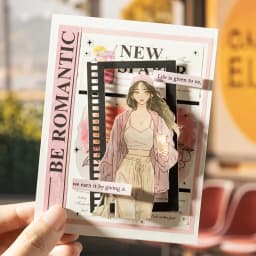 20pcs Daily Necessities Clothing People Life Decoration Stickers Theater Casual Collage European Primer 133*80mm