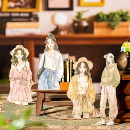 20pcs Daily Necessities Clothing People Life Decoration Stickers Theater Casual Collage European Primer 133*80mm