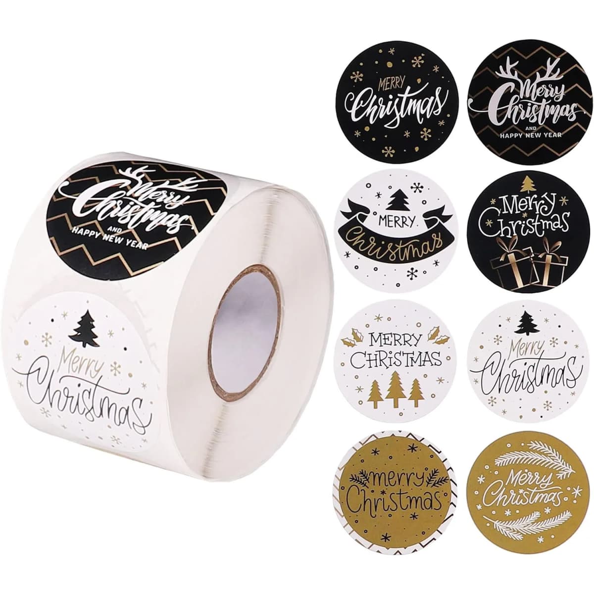 100-500pcs Christmas Stickers Holiday Label, Family Merry Christmas Stickers, Xmas Decorative Envelope Seals Stickers for Cards