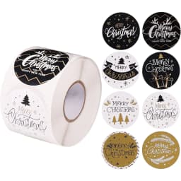 100-500pcs Christmas Stickers Holiday Label, Family Merry Christmas Stickers, Xmas Decorative Envelope Seals Stickers for Cards