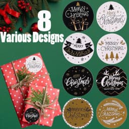 100-500pcs Christmas Stickers Holiday Label, Family Merry Christmas Stickers, Xmas Decorative Envelope Seals Stickers for Cards