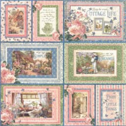 8Pcs/Pack Vintage Retro Cottage Life Flowers Sticker DIY Craft Scrapbooking Album Junk Journal Decorative Stickers