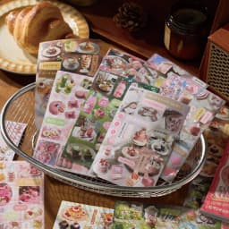 30sheets Kawaii Japanese Baking Dessert Food Die Cutting Sticker Book DIY Diary Scrapbook Aesthetic Stationery Stickers