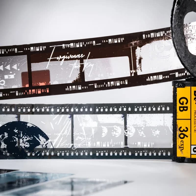 Journal GO 3x200cm Vintage Film Frame PET Tape Stickers for Collage Junk Journal Scrapbooking DIY Landscape Retro Masking Tape