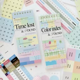 Journal GO 30pcs Mixed Material Date Planner Stickers PET & Washi Paper Index Sticker for Scrapbooking Colorful Number Month