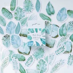 46pcs Kawaii Stationery Stickers Set Vintage Coffee Plant Diary Scrapbooking Decorative DIY School Supplies Cute Theme