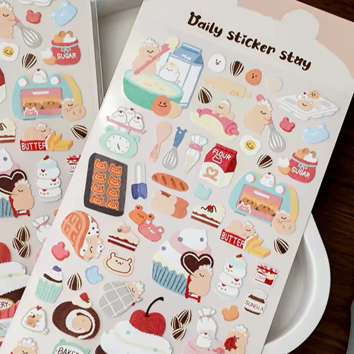 BONITO Cake Desserts Cute Hamster Bakery Stickers Scrapbooking Diy Journal Diary Stationery Sticker School Supplies Gift