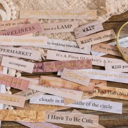 4 Sheets Vintage English Poetry Series Sticker Pack Past Memories Decorative Scrapbooking Material Label Diary Journal Planner