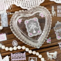 JIANWU Vintage Lace Flower Fence Landscape Material Collage Scrapbooking PVC Transfer Sticker Creative DIY Journal Stationery
