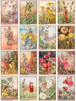 16Pcs/Pack Vintage Retro Garden Elf Fairy Sticker DIY Craft Scrapbooking Album Junk Journal Decorative Stickers