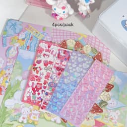 Sharkbang New Arrival 4/5/6/7/8pcs BOBO Scrapbook Stickers Korean Decor Lable Journal Album Stationery Kawaii Sticker Suppliers