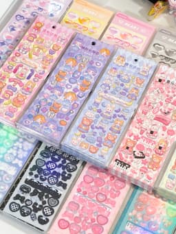 Sharkbang New Arrival 4/5/6/7/8pcs BOBO Scrapbook Stickers Korean Decor Lable Journal Album Stationery Kawaii Sticker Suppliers