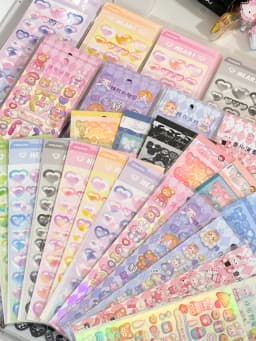 Sharkbang New Arrival 4/5/6/7/8pcs BOBO Scrapbook Stickers Korean Decor Lable Journal Album Stationery Kawaii Sticker Suppliers