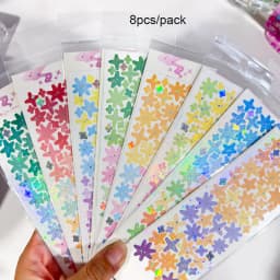 Sharkbang New Arrival 4/5/6/7/8pcs BOBO Scrapbook Stickers Korean Decor Lable Journal Album Stationery Kawaii Sticker Suppliers