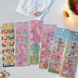 Sharkbang New Arrival 4/5/6/7/8pcs BOBO Scrapbook Stickers Korean Decor Lable Journal Album Stationery Kawaii Sticker Suppliers