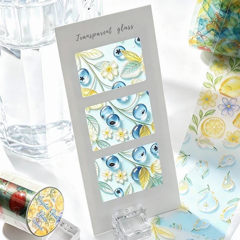 Journal GO 5cmx2m Crystal Cute Sticker Journaling Tape for Card Craft Decoration Scrapbook diy Masking Tape Stationery