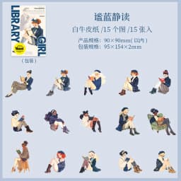 10pcs/lot Kawaii Stationery Stickers library girl Diary Decorative Mobile Stickers Scrapbooking DIY Craft Stickers