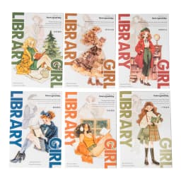 10pcs/lot Kawaii Stationery Stickers library girl Diary Decorative Mobile Stickers Scrapbooking DIY Craft Stickers