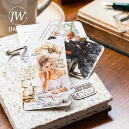 JIANWU Planner's Daily Series Vintage Character Landscaping Material Collage PET Sticker Creative DIY Journal Stationery