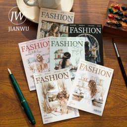 JIANWU Planner's Daily Series Vintage Character Landscaping Material Collage PET Sticker Creative DIY Journal Stationery
