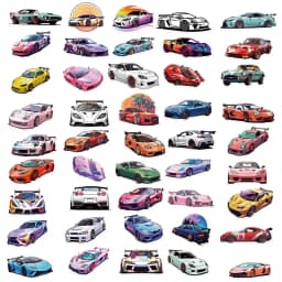 10/30/50PCS Fresh Racing PVC Sticker Aesthetic Colorful Decoration Scrapbooking DIY Korean Stationery School Supplies