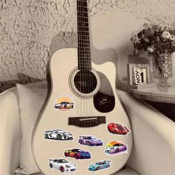 10/30/50PCS Fresh Racing PVC Sticker Aesthetic Colorful Decoration Scrapbooking DIY Korean Stationery School Supplies