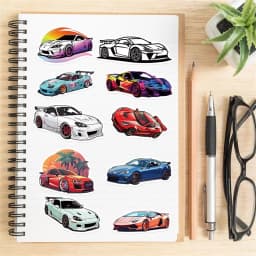 10/30/50PCS Fresh Racing PVC Sticker Aesthetic Colorful Decoration Scrapbooking DIY Korean Stationery School Supplies