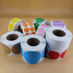 4 cm (1.57 inch) x 800 pcs Round Color Thermal Sticker Label Blank Direct Thermal Paper Label Small Circular Price Sticker QR Co