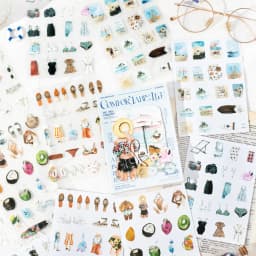 10pcs/1lot Kawaii Scrapbook Stickers Comfortable life Junk Journal Gold Planner Stationery Planner Decorative