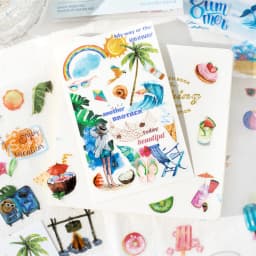 10pcs/1lot Kawaii Scrapbook Stickers Comfortable life Junk Journal Gold Planner Stationery Planner Decorative
