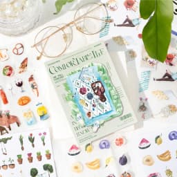 10pcs/1lot Kawaii Scrapbook Stickers Comfortable life Junk Journal Gold Planner Stationery Planner Decorative