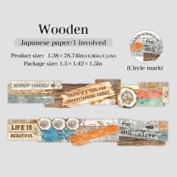 Journal GO 3.5cmx2m Retro Film Washi Tape, Die-cut Vintage Paper Decals for Journaling, Scrapbooking, Planners & DIY Crafts