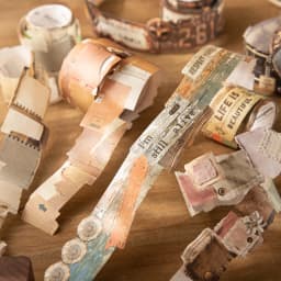 Journal GO 3.5cmx2m Retro Film Washi Tape, Die-cut Vintage Paper Decals for Journaling, Scrapbooking, Planners & DIY Crafts