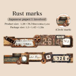 Journal GO 3.5cmx2m Retro Film Washi Tape, Die-cut Vintage Paper Decals for Journaling, Scrapbooking, Planners & DIY Crafts