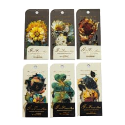 10pcs/1lot Kawaii Scrapbook Sticker Golden Flower Shadow Scrapbooking Supplies Planner Decorative Stationery Sticker