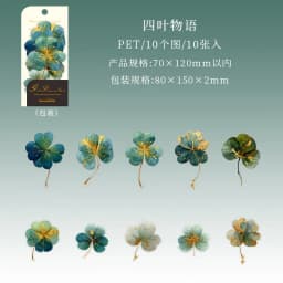 10pcs/1lot Kawaii Scrapbook Sticker Golden Flower Shadow Scrapbooking Supplies Planner Decorative Stationery Sticker