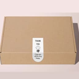 100pcs Cute Thank You Stickers for Small Business Packaging Sticker Gift Box Decor Open Me Stickers 3*6.5CM