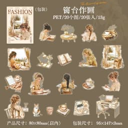 20pcs/lot Kawaii Stationery Stickers Planner's day-to-day DIY Junk Journal Paper stickers Planner Decorative Mobile stickers