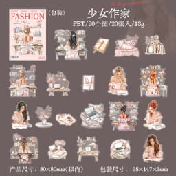 20pcs/lot Kawaii Stationery Stickers Planner's day-to-day DIY Junk Journal Paper stickers Planner Decorative Mobile stickers