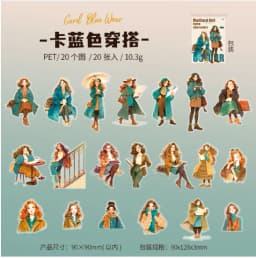 20pcs/lot Kawaii Stationery Stickers Planner's day-to-day DIY Junk Journal Paper stickers Planner Decorative Mobile stickers