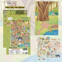Card Lover 5Pcs [Modern Street Cartoon Series] Landscape Stickers Tea Fruit Workshop Vegetable Market Cartoon Style Scrapbooking