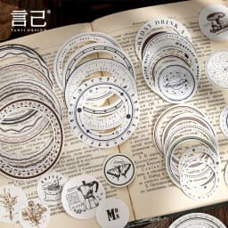24pcs/1lot Kawaii Stationery Stickers Coffee Meets Bookstore Junk Journaling Decorative Scrapbooking for stickers Scrapbook