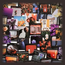 46 Pcs Sunset Film Landscape Decorative Stickers Retro Flower Scrapbooking Label Diary Stationery Album Phone Journal Planner