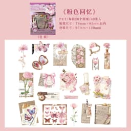 40pcs/1lot kawaii Stationery Sticker Picking up the Light Chapter junk journal Decorative Scrapbooking DIY Craft Sticker