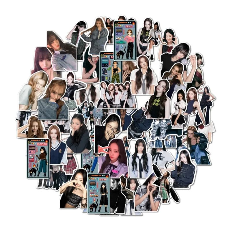 55pcs MEOVV Album BURNING UP Stickers HD Printing Matte Film Waterproof Stickers Anna Narin Gawon Fans Collection Gift
