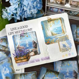 20pcs/1lot Kawaii Scrapbook Sticker Picture Window Scrapbooking Supplies Planner Decorative Stationery Sticker