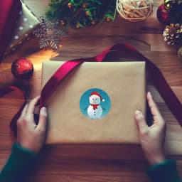 50-500Pcs Christmas Tree Santa Claus Merry Christmas Stickers 2.5cm Thank You Stickers for Gift Sealing Holiday Candy Bag Decor