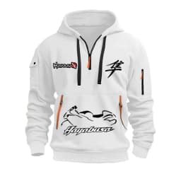Suzuki Hayabusa Logo Motorcycle Team 2026 New Fashionable Outdoor Sports Men's Half Zipper Pocket Women's Sports Hoodie